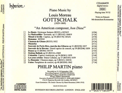 Philip Martin (3), Louis Moreau Gottschalk : Gottschalk Piano Music (CD, Album)