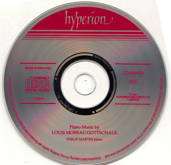 Philip Martin (3), Louis Moreau Gottschalk : Gottschalk Piano Music (CD, Album)