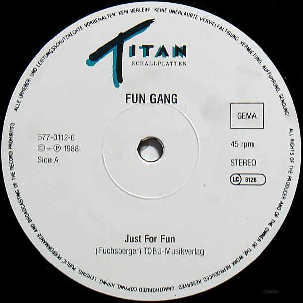 Fun Gang : Just For Fun (12", Maxi)