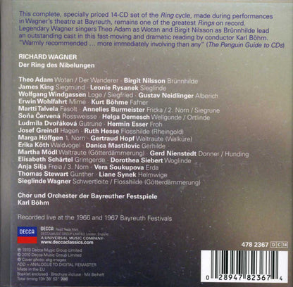 Richard Wagner - Chor der Bayreuther Festspiele Und Orchester der Bayreuther Festspiele, Karl Böhm : Der Ring Des Nibelungen (14xCD, Comp, RE, RM + Box)