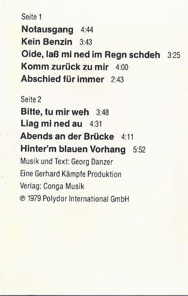 Georg Danzer : Notausgang (Cass, Album)
