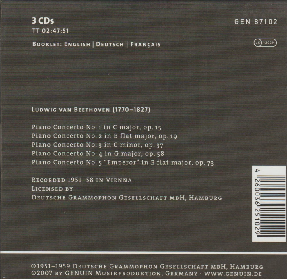 The Five Piano Concertos / Paul Badura-Skoda