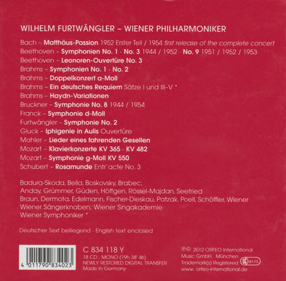 Wiener Konzerte 1944 - 1954 / Wiener Philharmoniker
