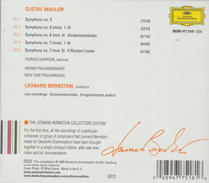 Symphonies 5-7; Kindertotenlieder; Rückerts Lieder / Leonard Bernstein