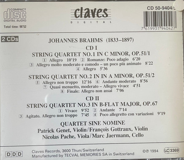 The Three String Quartets
