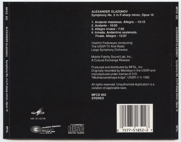 Symphony No. 2 In F-Sharp Minor, Opus 16