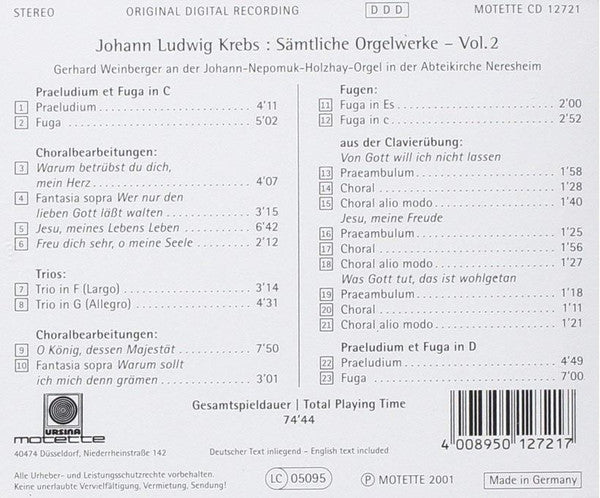 Sämtliche Orgelwerke Vol. 2