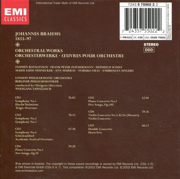 Orchestral Works = Orchesterwerke = Œuvres Pour Orchestre