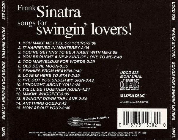 Songs For Swingin' Lovers!
