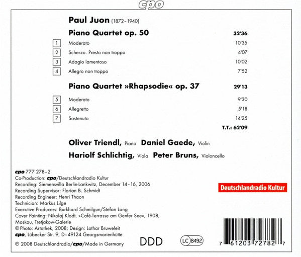 Piano Quartets Opp 37 & 50