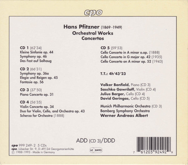 Orchestral Works • Concertos