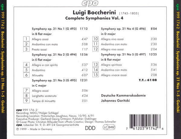 Complete Symphonies Vol. 4: Op.21 Nos. 1-5