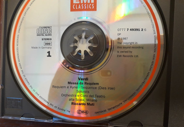 Giuseppe Verdi, Cheryl Studer, Dolora Zajick, Luciano Pavarotti, Samuel Ramey, Orchestra Del Teatro Alla Scala, Coro Del Teatro Alla Scala, Riccardo Muti – Messa Da Requiem