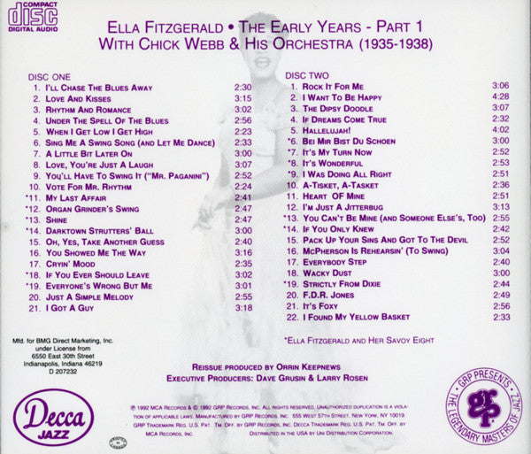 Ella Fitzgerald, The Early Years - Part 1 & Part 2