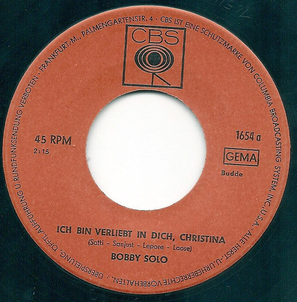 Ich Bin Verliebt In Dich Christina / Komm Zu Mir My Love (Meglio Non Parlar)