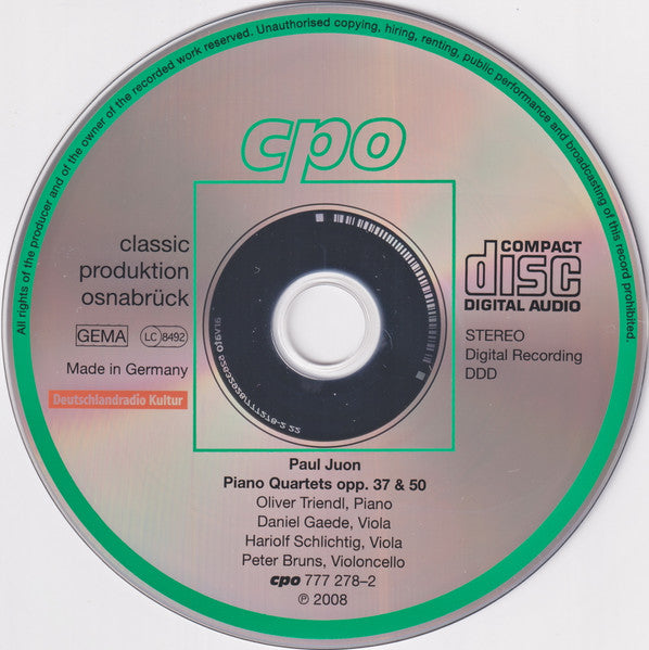 Piano Quartets Opp 37 & 50